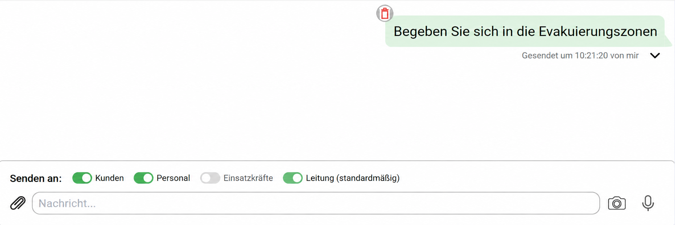 Screenshot — geteilte Karte
