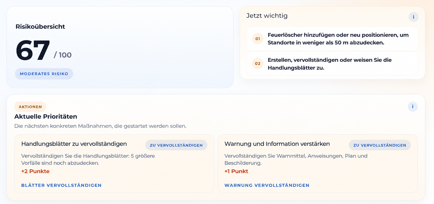 Screenshot — Bereitschaftsanzeige