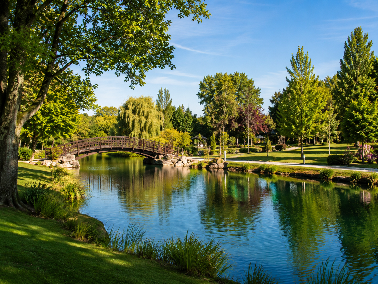 Öffentlich zugänglicher Park mit Gärten